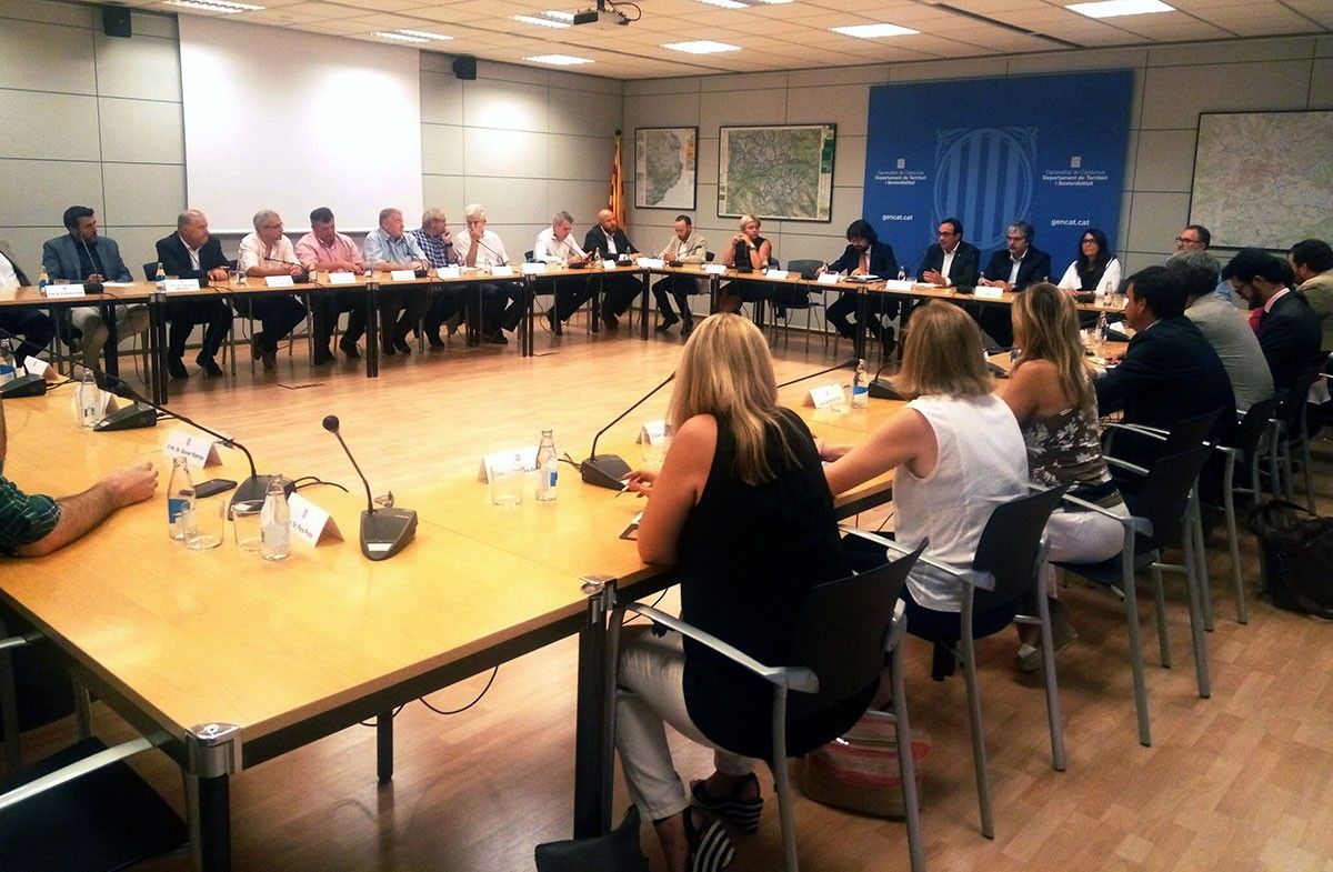 Imatge de a reunió, esta tarda a Barcelona.