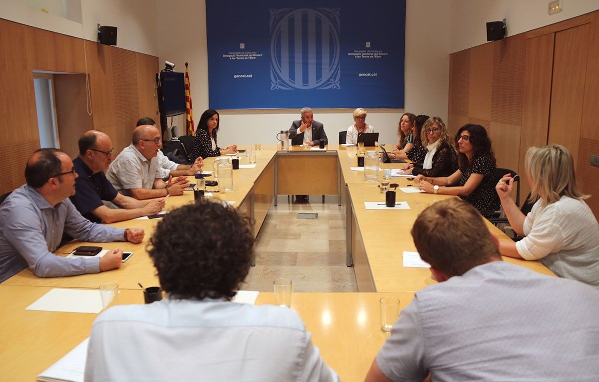 Reunió del Consell de Direcció de l'Administració Territorial de la Generalitat a Tortosa.