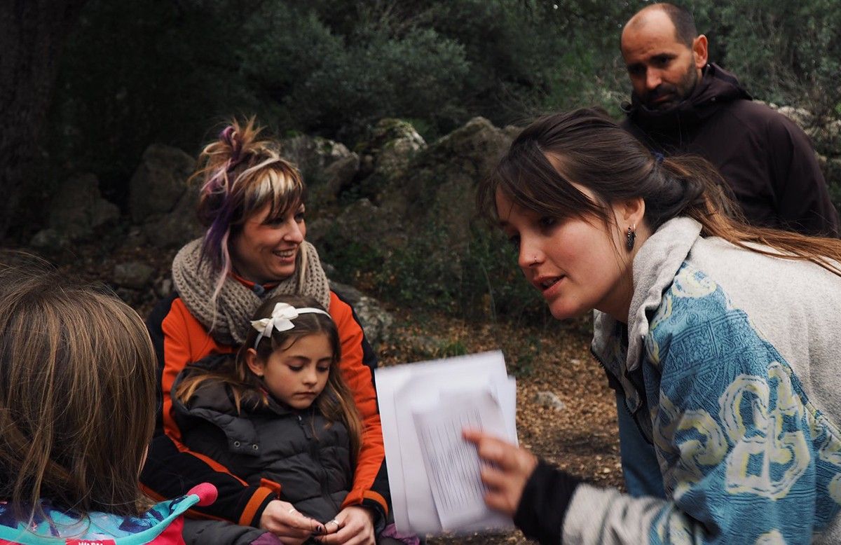 Marta Viña durant el rodatge del film a Arnes