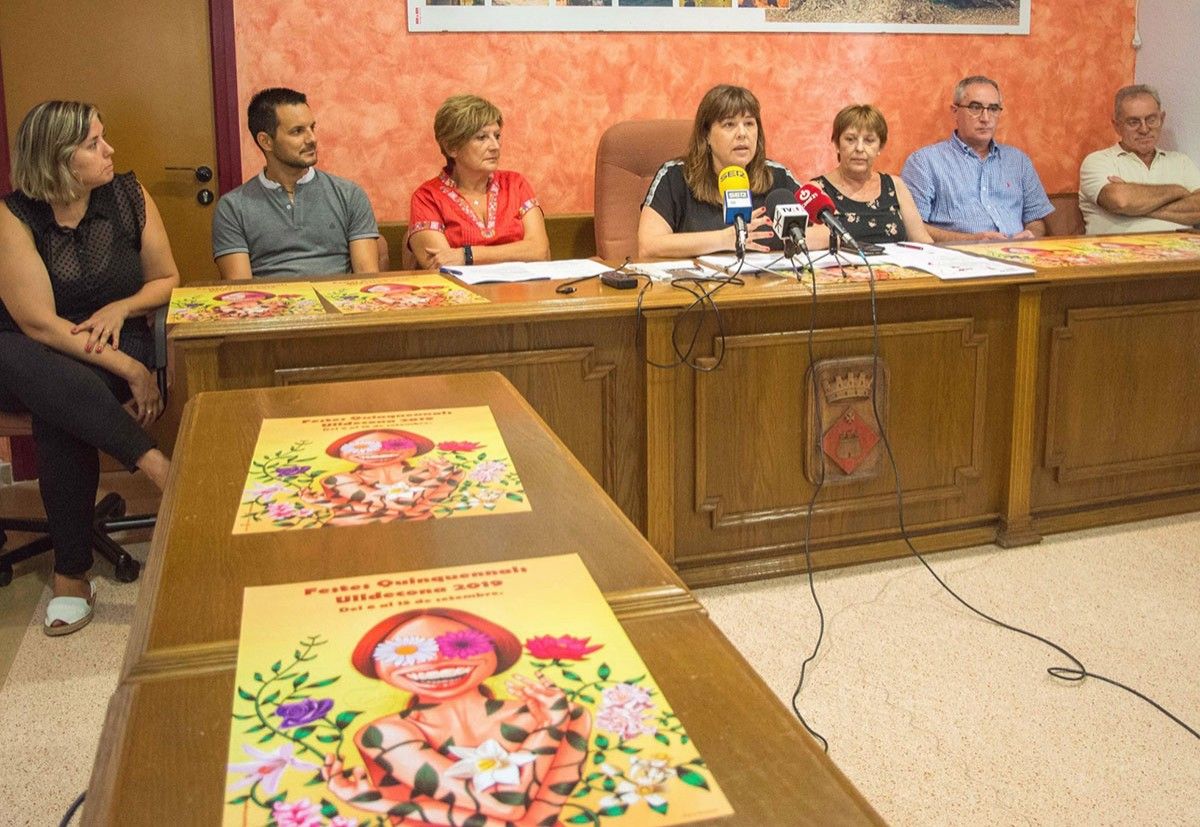 Roda de premsa de presentació del programa d'actes de les Quinquennals, este dijous a Ulldecona.