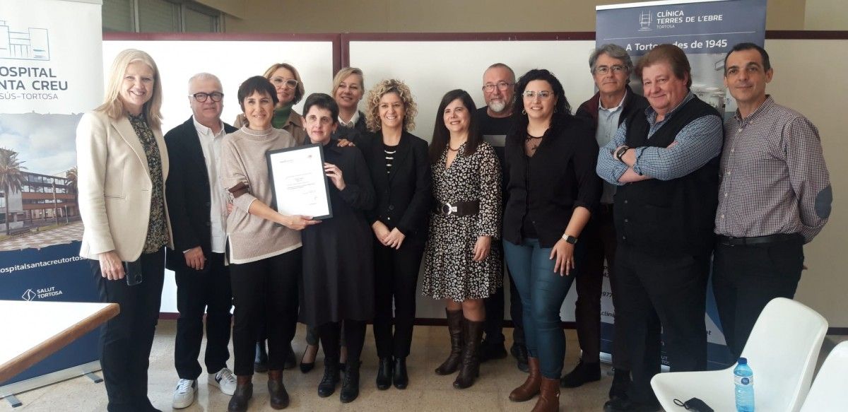 Reconeixement al CAS Tortosa, Centre de Tractament i seguiment de les addiccions de la Clínica Terres de l’Ebre 