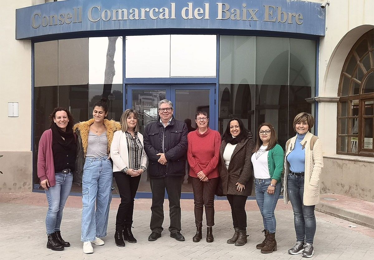 Algunes de les treballadores contractades pel consell comarcal del Baix Ebre.