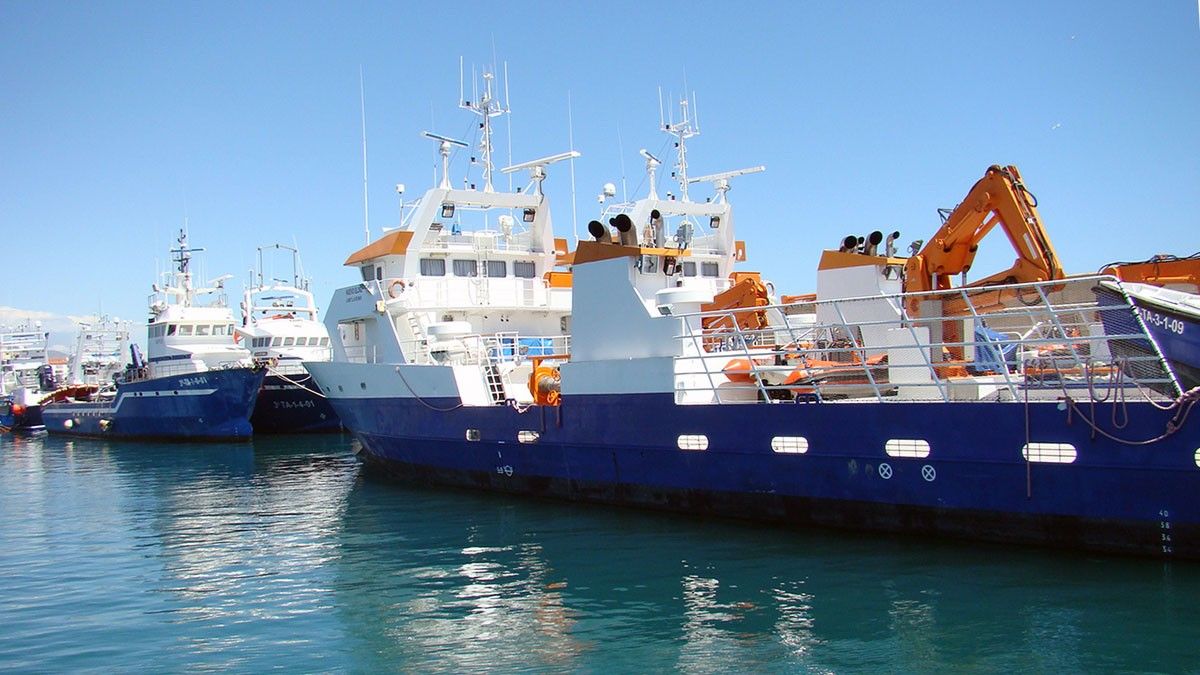 Tonyineres del Grup Fuentes amarrades al port de l'Ametlla.