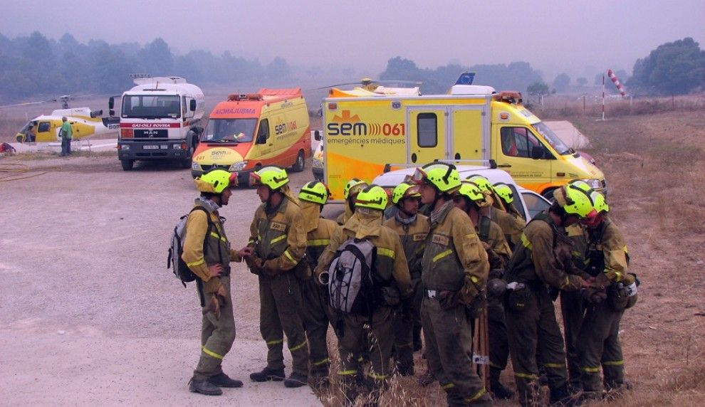 Cinc Bombers van perdre la vida en l'incendi d'Horta de Sant Joan.