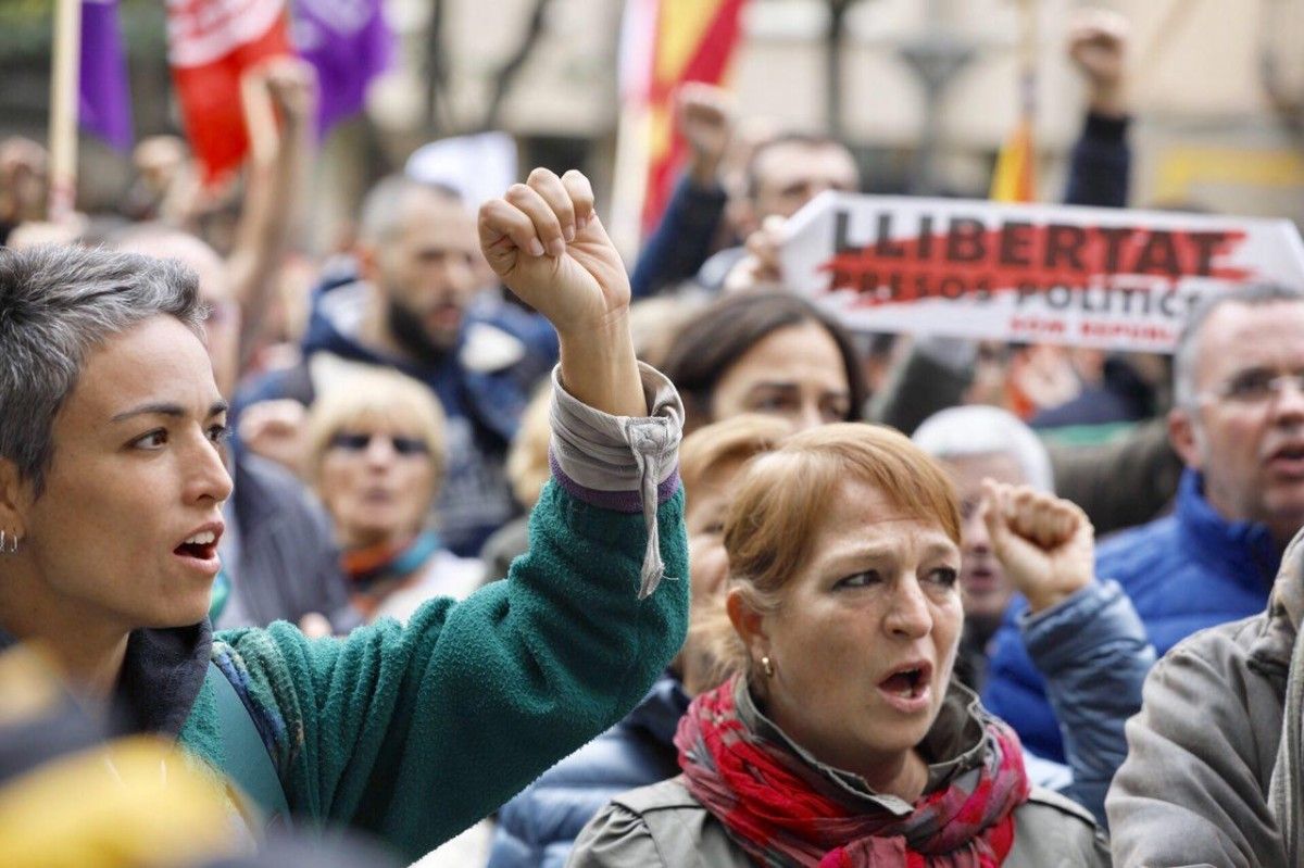 Concentració per la llibertat dels presos polítics aquest dimecres a Barcelona