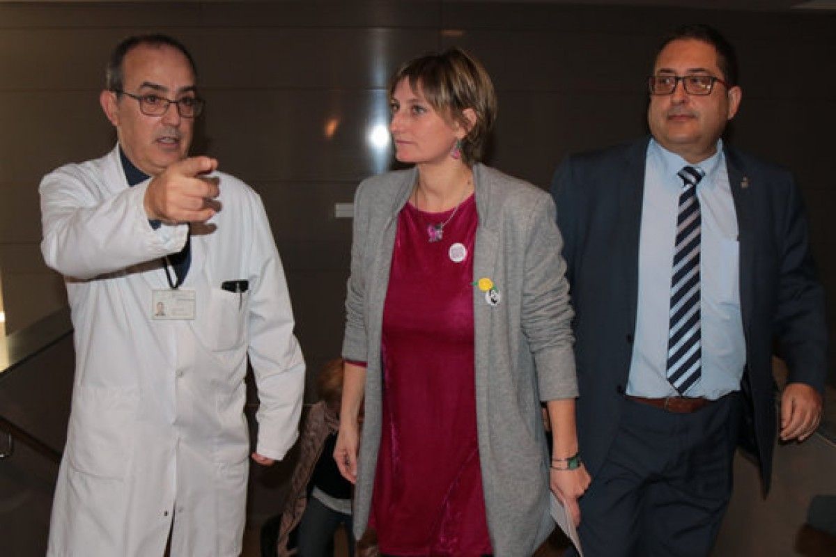 La consellera de salut Alba Vergés en una visita a l'Hospital Comarcal de Móra d'Ebre